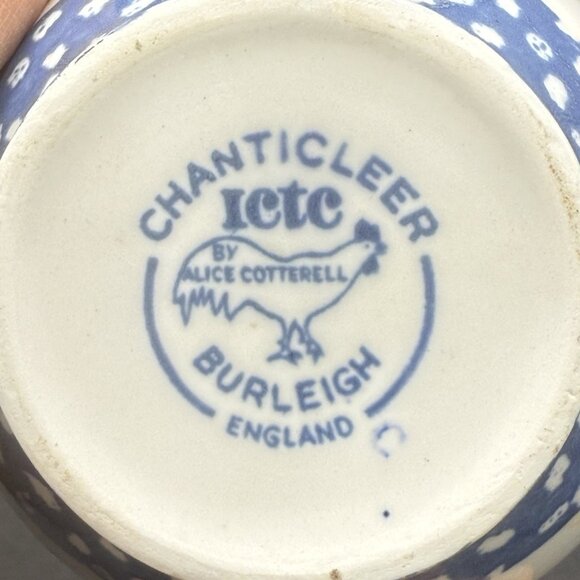 VTG Chanticleer Ictc Alice Cotterell Rooster Pitcher Creamer Burleigh England - Picture 5 of 7